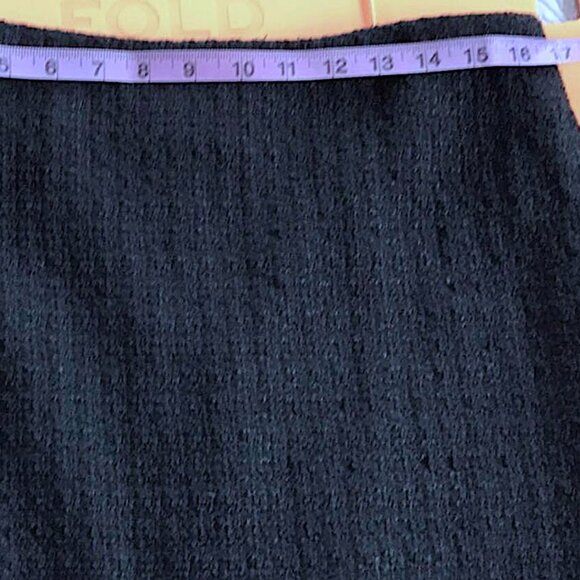 Cute Talbots Black Textured Pencil Skirt with FUN Furry Hem!!! - Picture 15 of 15